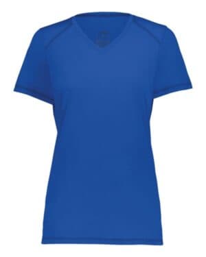 Augusta sportswear 6844 women's super soft-spun poly v-neck t-shirt