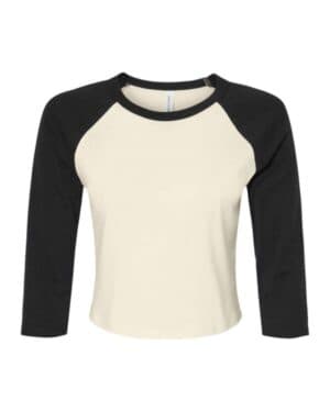 Bella canvas 1200 women's micro rib 3/4 raglan sleeve baby tee