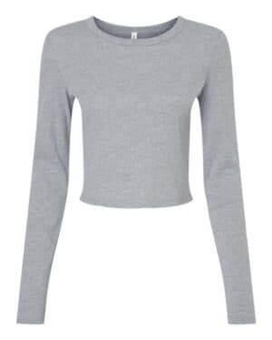 ATHLETIC HEATHER Bella canvas 1501 women's micro rib long sleeve baby tee