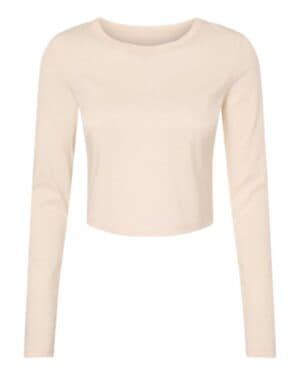 SOLID NATURAL BLEND Bella canvas 1501 women's micro rib long sleeve baby tee