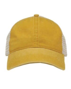 MUSTARD YELLOW/ STONE The game GB460 pigment-dyed trucker cap