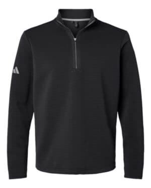 BLACK Adidas A588 spacer quarter-zip pullover