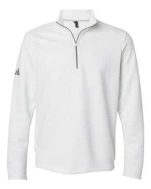 CORE WHITE Adidas A588 spacer quarter-zip pullover