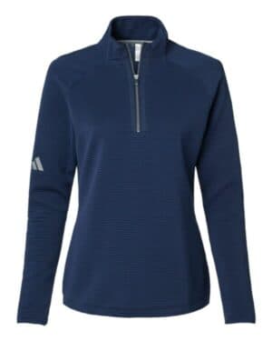 COLLEGIATE NAVY Adidas A589 women's spacer quarter-zip pullover