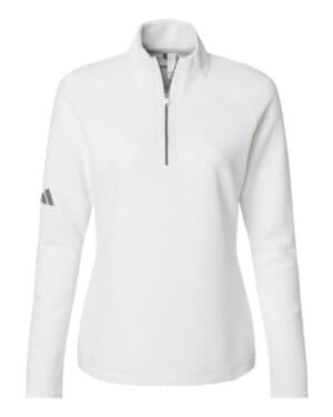 CORE WHITE Adidas A589 women's spacer quarter-zip pullover