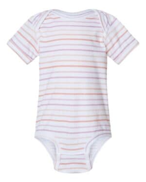 LILAC STRIPE Rabbit skins 4424 infant fine jersey bodysuit