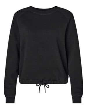 3528 women's relaxed 3-end boxy fleece crewneck sweatshirt