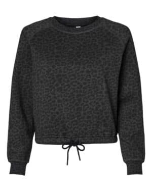 3528 women's relaxed 3-end boxy fleece crewneck sweatshirt