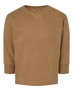 COYOTE BROWN Rabbit skins 3302 toddler fine jersey long sleeve tee