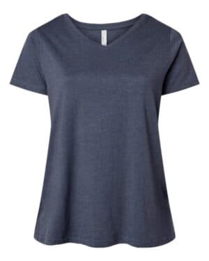 VINTAGE DENIM 3817 curvy collection women's fine jersey v-neck tee