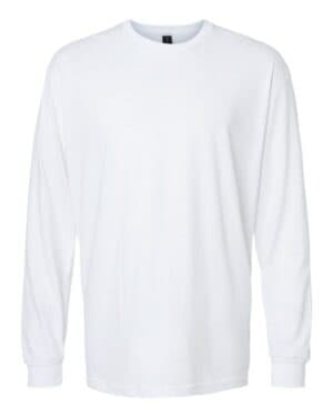 WHITE Gildan 64440CVC softstyle cvc long sleeve t-shirt