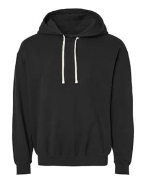 BLACK 1467 garment-dyed lightweight fleece hooded sweatshirt