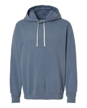 BLUE JEAN 1467 garment-dyed lightweight fleece hooded sweatshirt
