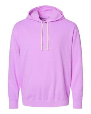 NEON VIOLET 1467 garment-dyed lightweight fleece hooded sweatshirt