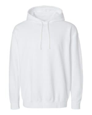 WHITE 1467 garment-dyed lightweight fleece hooded sweatshirt