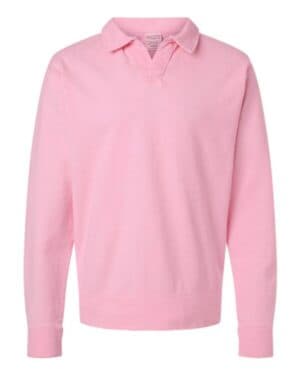 Comfortwash by hanes GDH490 garment-dyed polo collar sweatshirt
