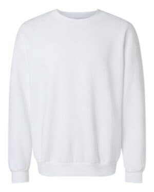 WHITE American apparel RF496 reflex fleece crewneck sweatshirt