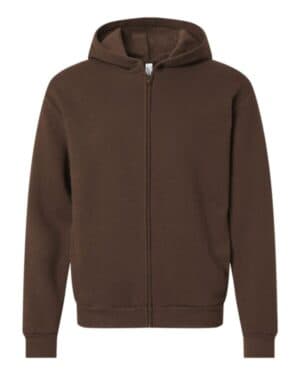 BROWN American apparel RF497 reflex fleece full-zip hoodie