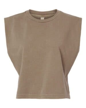 FADED BROWN American apparel 307GD garment-dyed women's heavyweight muscle tee