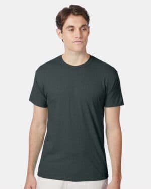 ATHLETIC GREEN HEATHER Hanes 42TB perfect-t triblend t-shirt