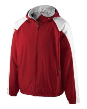 SCARLET/ WHITE Holloway 229211 youth homefield hooded jacket