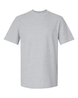 HEATHER GREY American apparel 1PQ pique mockneck tee