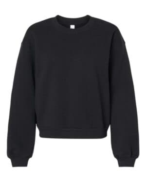 BLACK American apparel RF494 reflex women's fleece crewneck sweatshirt