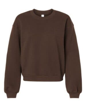 BROWN American apparel RF494 reflex women's fleece crewneck sweatshirt