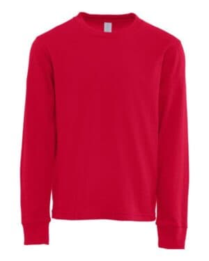 RED Next level 3311 youth cotton long sleeve t-shirt
