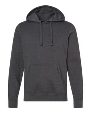 CHARCOAL HEATHER J america 8720 btb fleece hooded sweatshirt