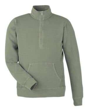 SPRUCE J america 8732 pigment-dyed fleece quarter-zip pullover