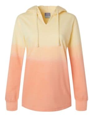 SUNRAY/ CREAMSICLE W20185 women's french terry ombr hooded sweatshirt