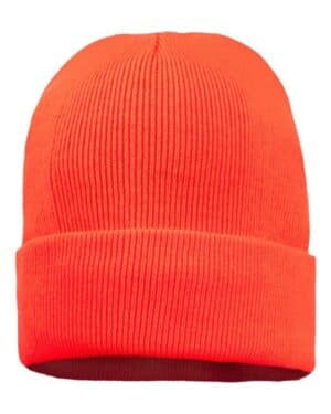 BLAZE ORANGE Sportsman SP12FL 12 fleece lined cuffed beanie