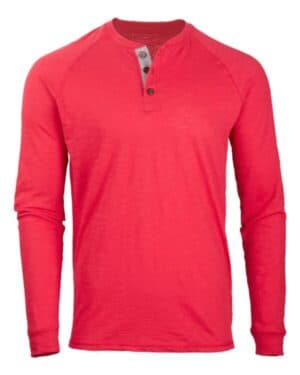TRUE RED Boxercraft BM3101 henley long sleeve t-shirt