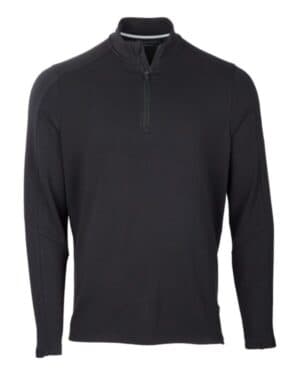 BLACK Boxercraft BM5203 perfect quarter-zip pullover