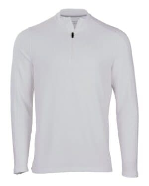 WHITE Boxercraft BM5203 perfect quarter-zip pullover