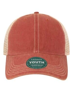 CARDINAL/ KHAKI Legacy OFAY youth old favorite trucker cap