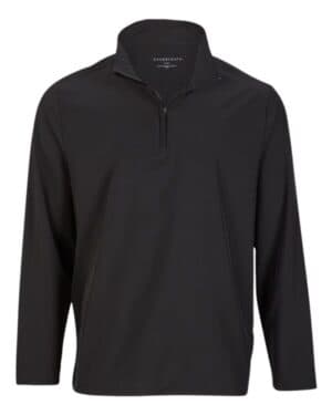 BLACK Boxercraft BM5206 quarter-zip stretch pullover