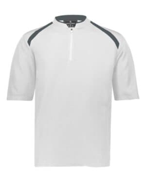 WHITE/ GRAPHITE 229581 clubhouse short sleeve quarter-zip pullover