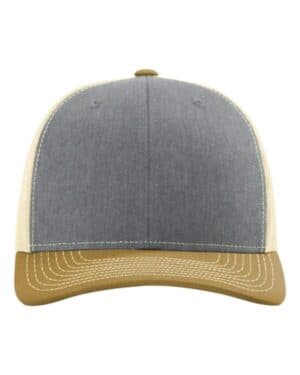 HEATHER GREY/ BIRCH/ AMBER GOLD Richardson 112 snapback trucker cap