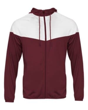 MAROON/ WHITE Badger 7722 spirit outer-core jacket