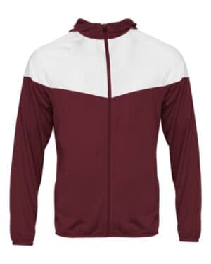 MAROON/ WHITE Badger 2722 youth sprint outer-core jacket