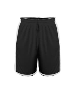BLACK/ WHITE Alleson athletic 590PSPY crossover youth reversible shorts