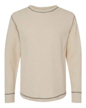 OATMEAL HEATHER J america 8238 vintage thermal long sleeve t-shirt