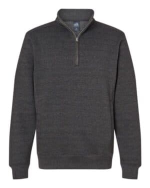 CHARCOAL HEATHER J america 8717 heavyweight fleece quarter-zip sweatshirt