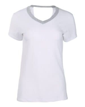 WHITE/ OXFORD Boxercraft BW2405 women's bella crossback t-shirt