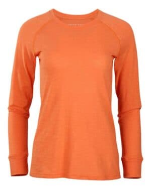 MANDARIN BW3166 women's solid preppy patch long sleeve t-shirt