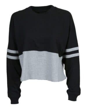 BLACK/ OXFORD Boxercraft BW3515 women's crop retro jesery