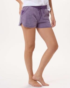 PURPLE Boxercraft K02 women's fleece out shorts