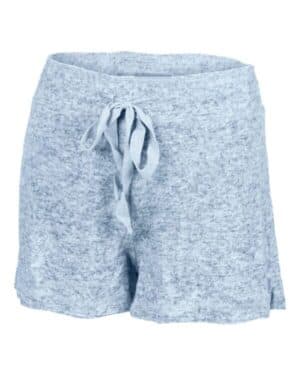 SKY BLUE HEATHER Boxercraft L11 women's cuddle fleece shorts